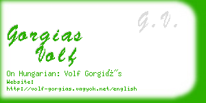 gorgias volf business card